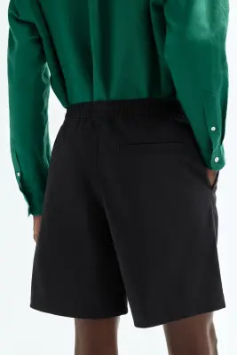 Short Relaxed Fit en coton - Noir — photo 3
