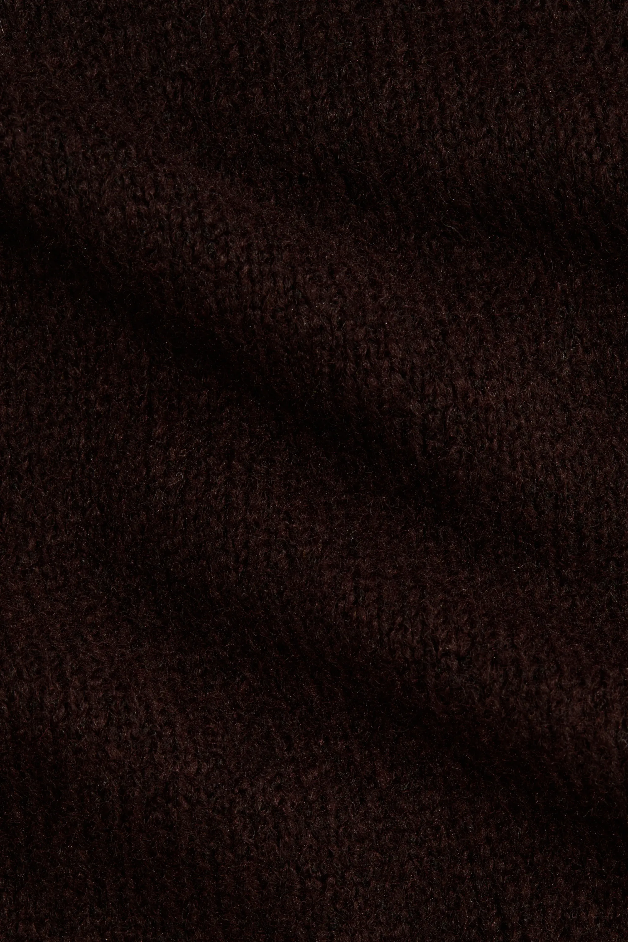Pull oversize avec col cheminée - Marron foncé