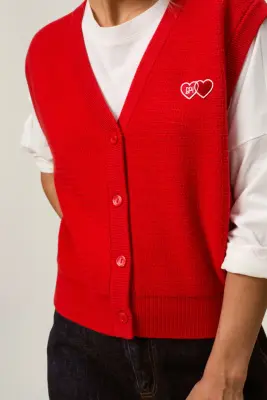 Gilet sans manches Ceylan Rouge — photo 2