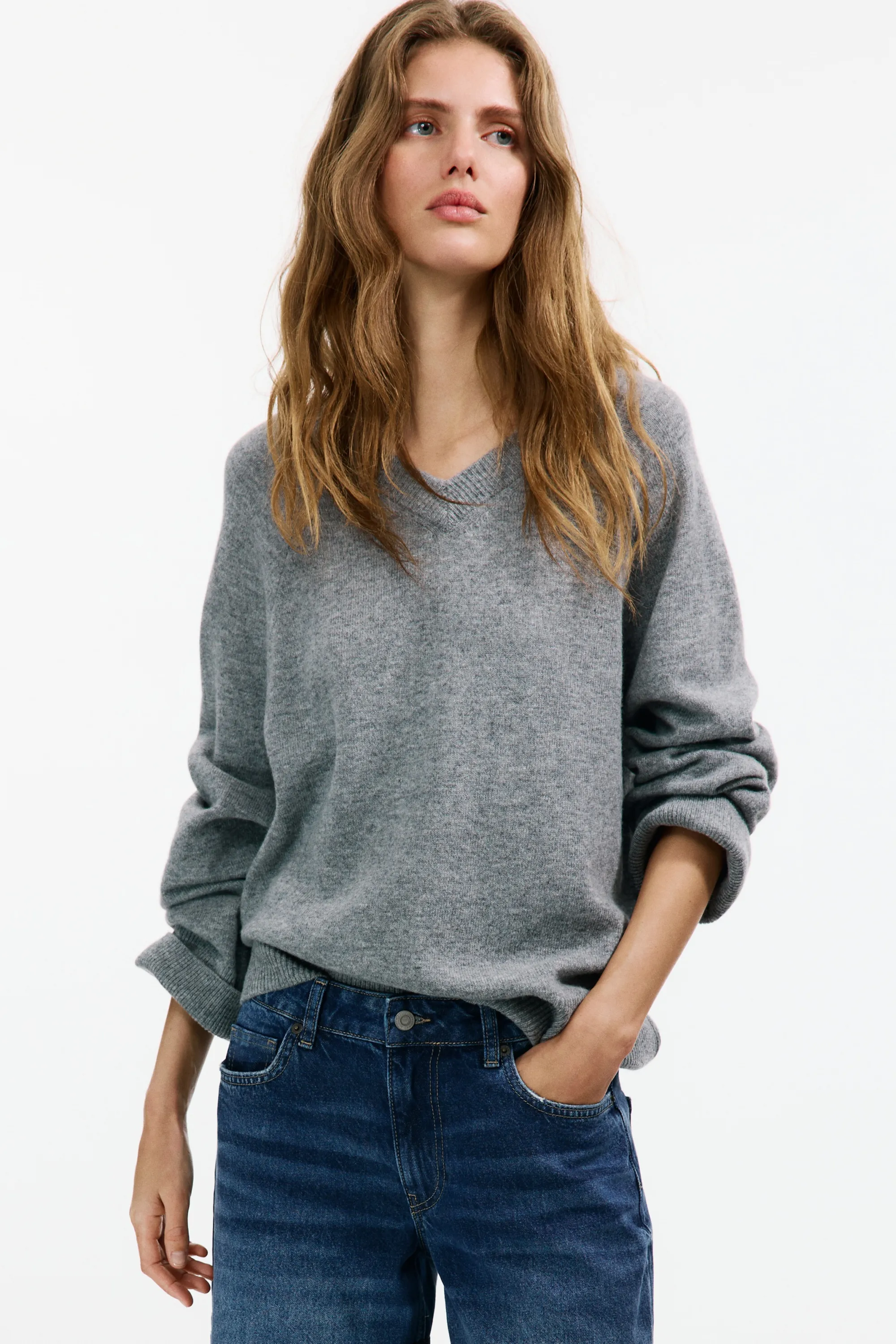 Baggy Low Waist Jeans - Bleu denim foncé