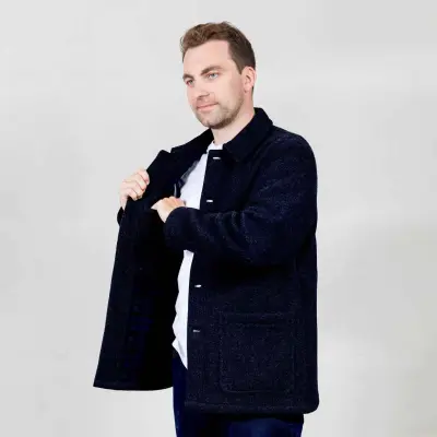 Veste en drap double-face laine 5F/4 - Drap navy — photo 2
