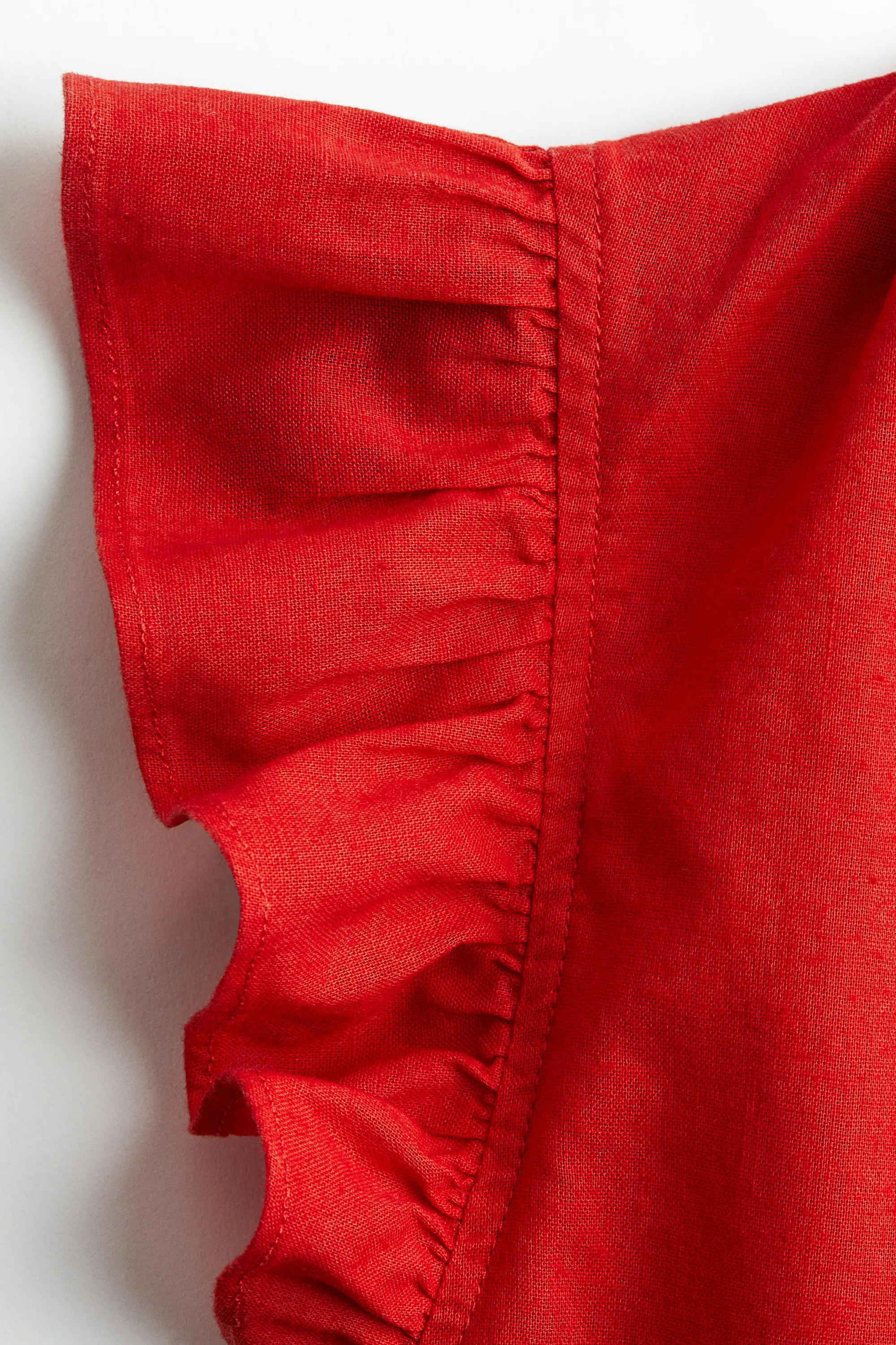 Blouse en lin mélangé - Rouge