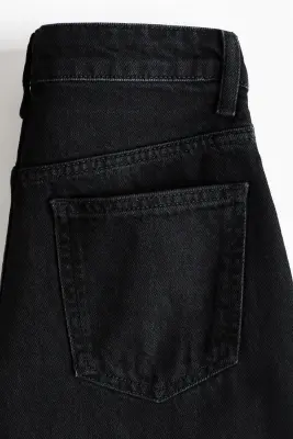 Barrel High Waist Ankle Jeans - Noir denim — photo 4