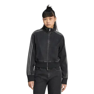 Adidas Denim Firebird Track Top Worn Black — photo 2