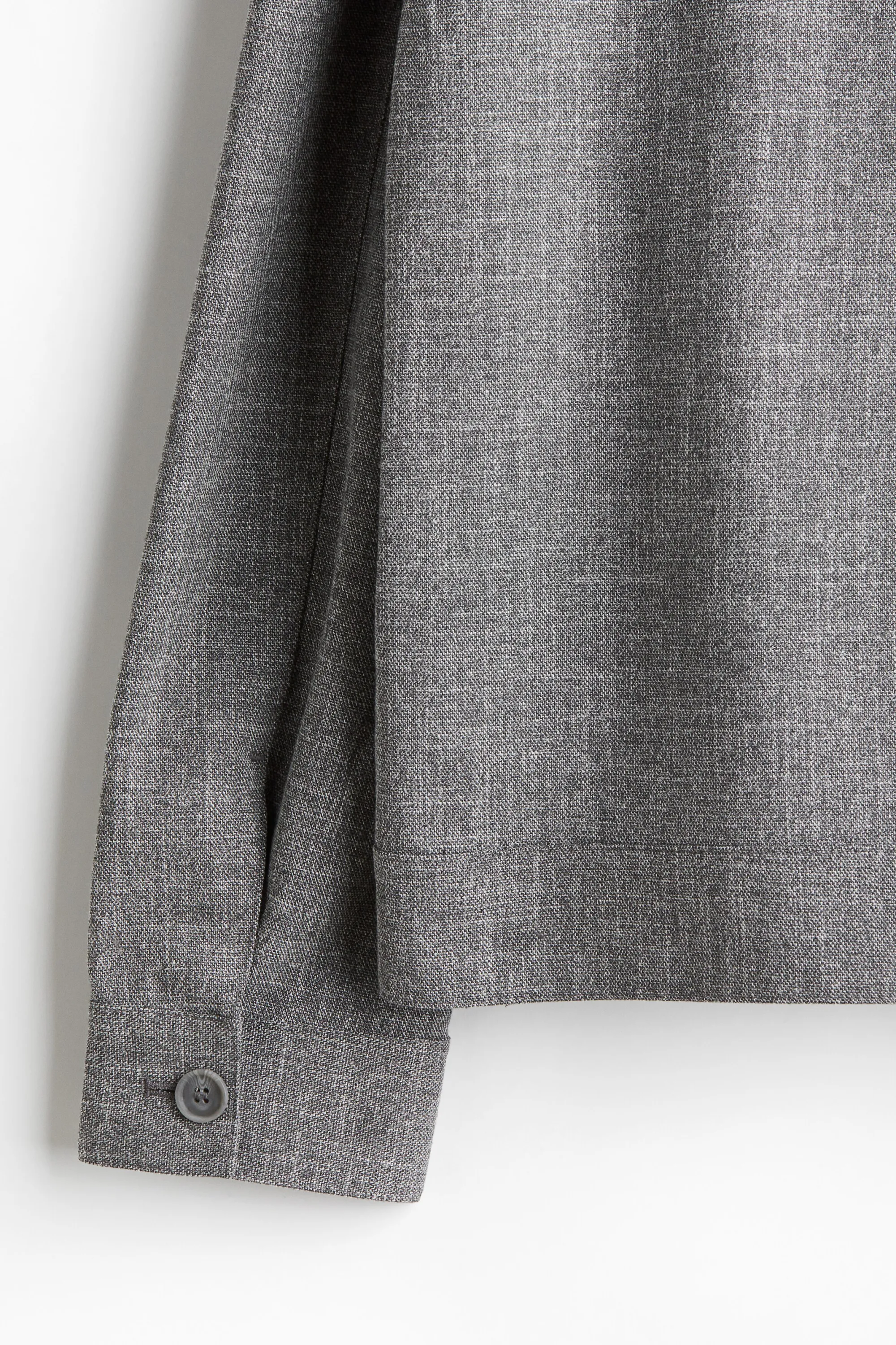 Veste-chemise Regular Fit - Gris chiné