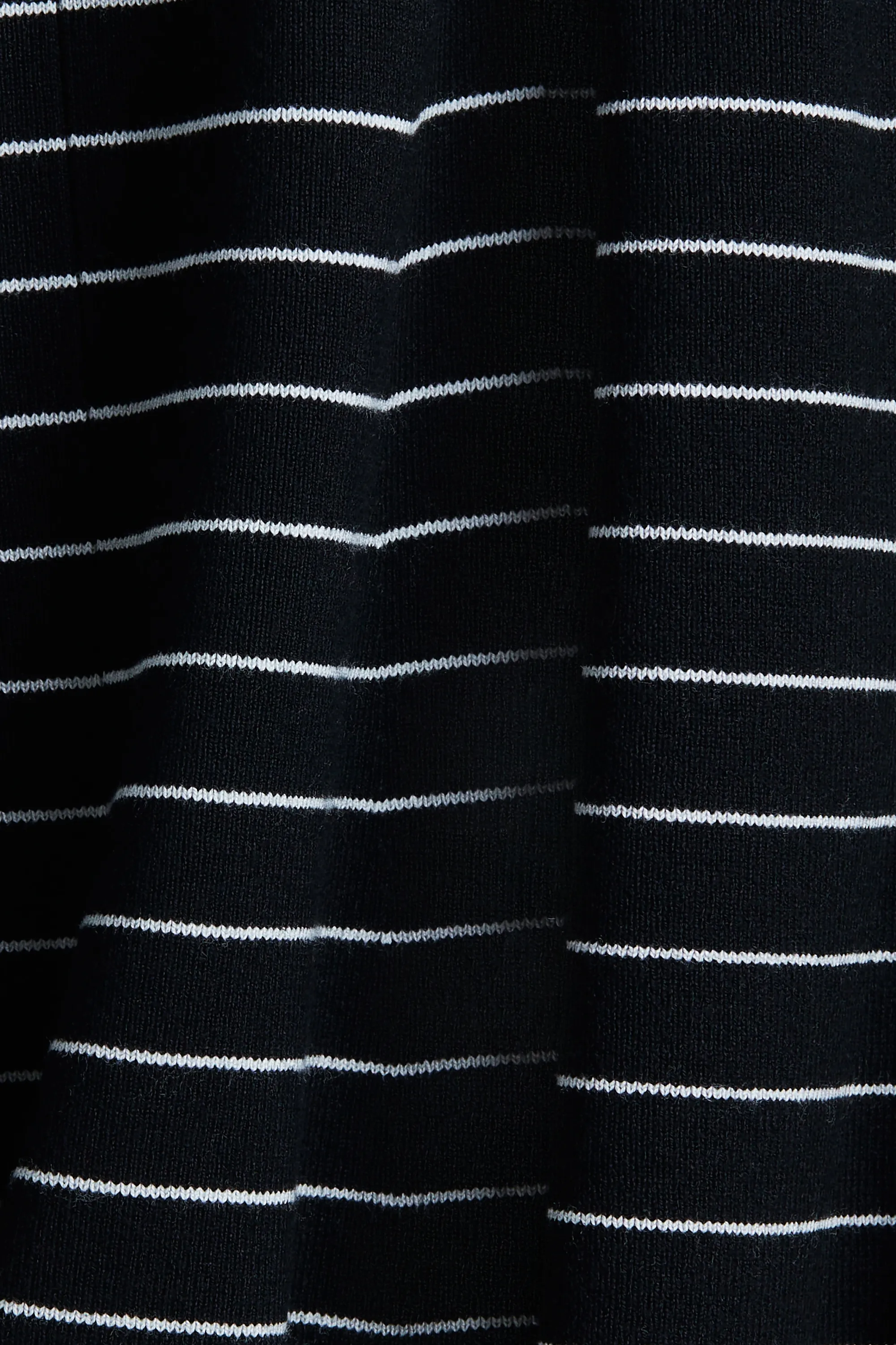 Jupe évasée en maille fine - Noir/rayé
