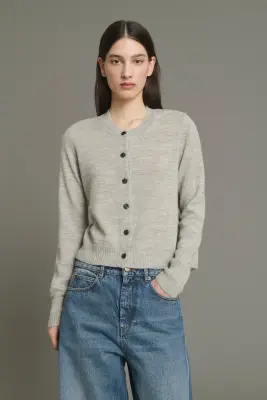 CARDIGAN GRIFFITH GRIS CLAIR CHINÉ — photo 3