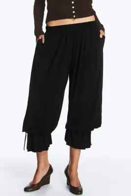 Pantalon ballon en jersey - Noir — photo 2