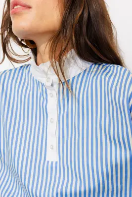 Chemise rayée col Victorien — photo 5