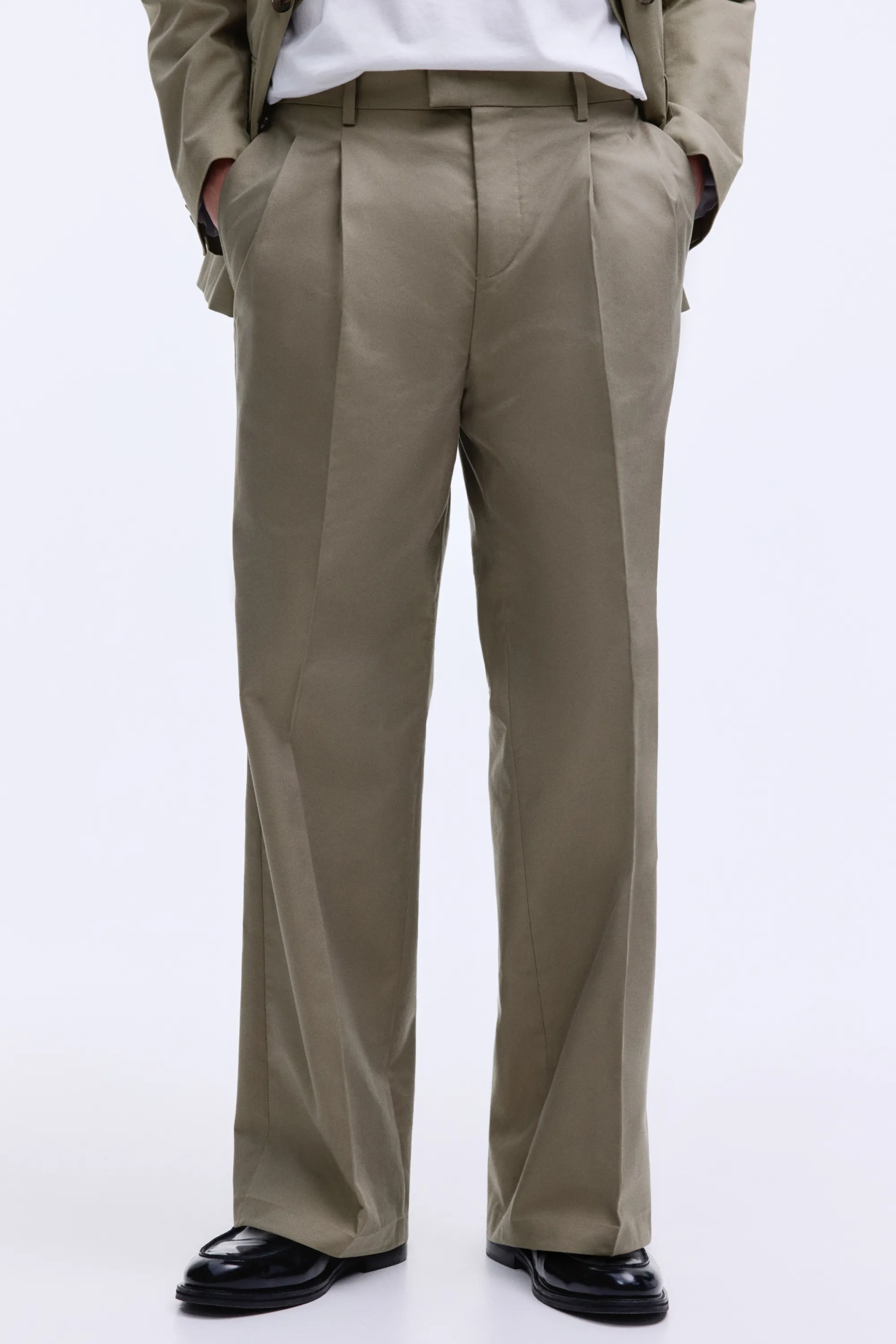 Pantalon chic Loose Fit - Vert kaki