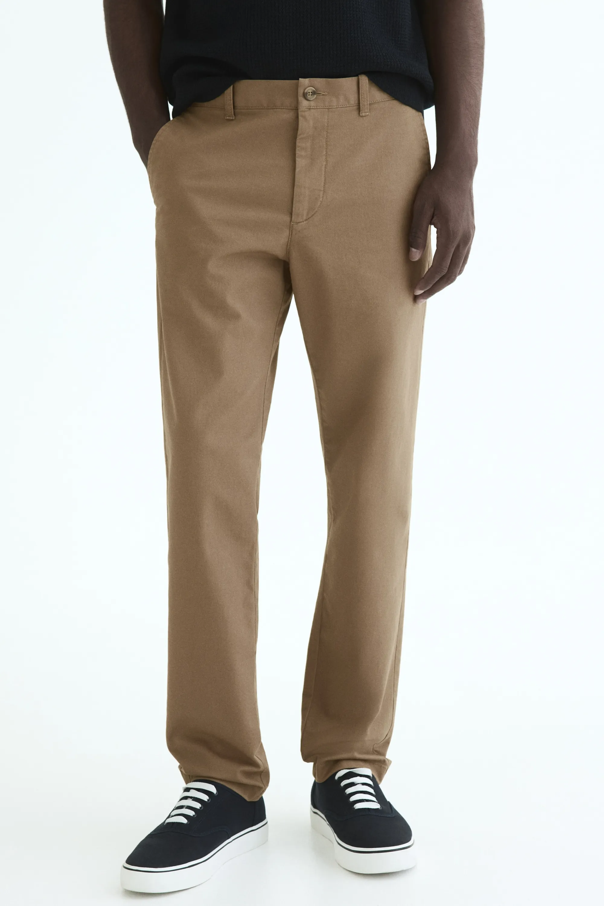 Chino Slim Fit en coton - Beige foncé