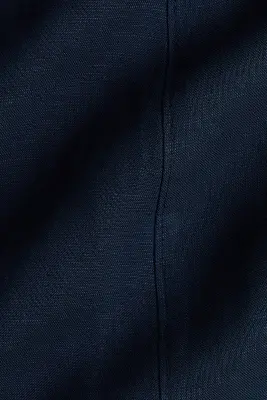 Robe à bretelles fines en lin mélangé - Bleu foncé — photo 5