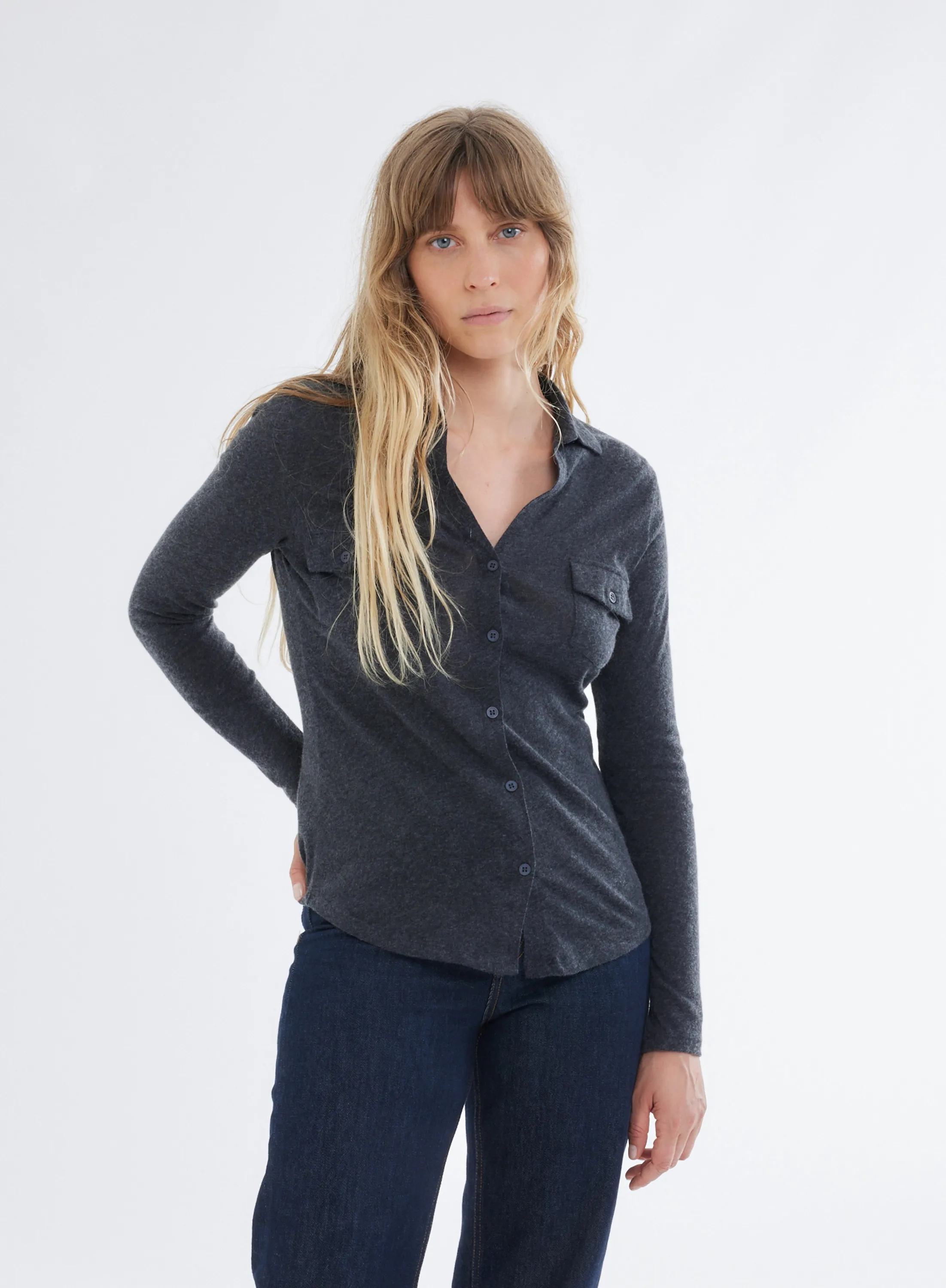 Chemise en coton et cachemire