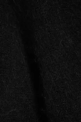 Pull bateau mélangé d’alpaga - Noir — photo 3