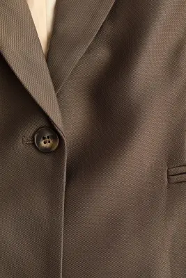 Blazer à fermeture droite - Taupe foncé — photo 5