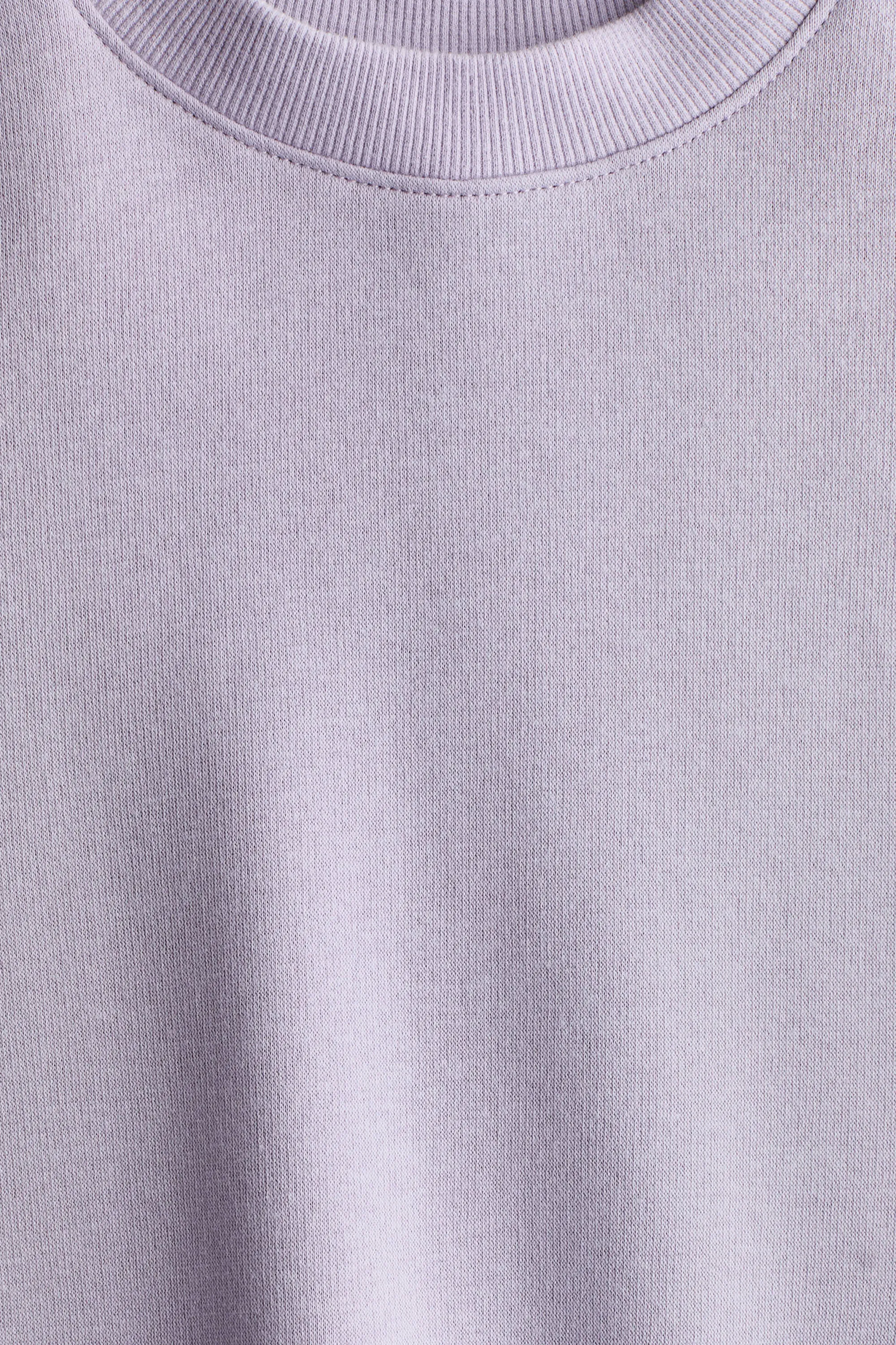 Sweat oversize à l'intérieur brossé - Violet clair