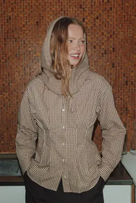 Cagoule en maille côtelée — photo 3