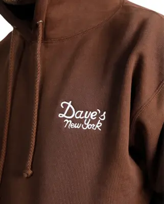 Vintage Logo Hooded Sweat Dark Brown — photo 5