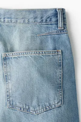 Jean baggy avec pinces - Bleu denim clair — photo 4
