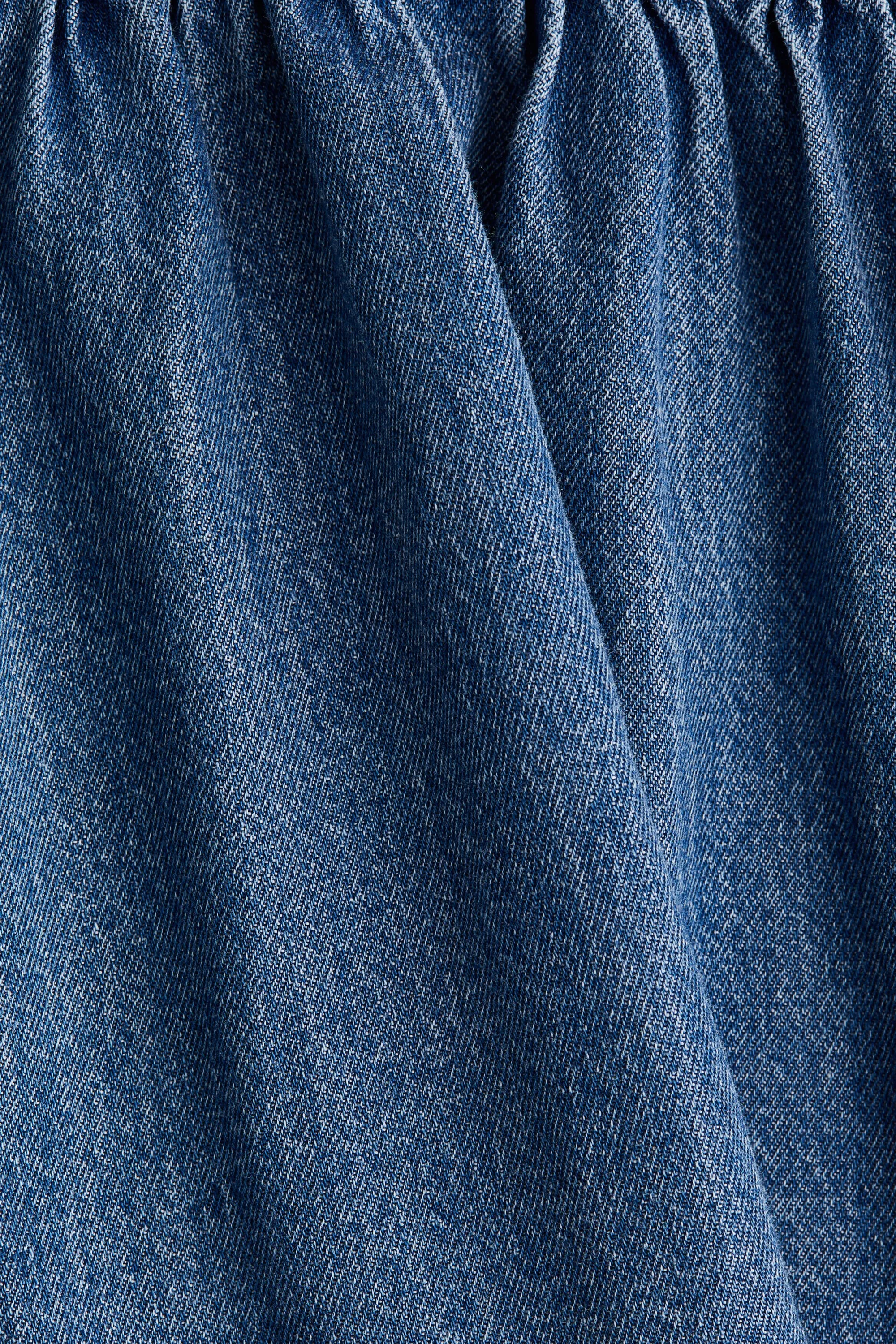 Robe en denim avec col - Bleu denim