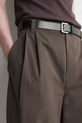 PANTALON BARREL WORKWEAR DÉCONTRACTÉ EN COTON - BRUN — photo 3