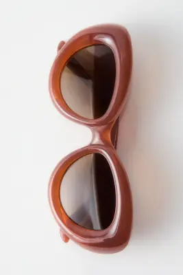 Lunettes de soleil épaisses et polarisées - Orange brûlé — photo 1