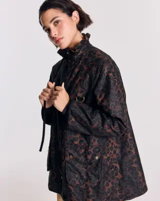 Veste Anaïs léopard fauve Barbour x Balzac — photo 1