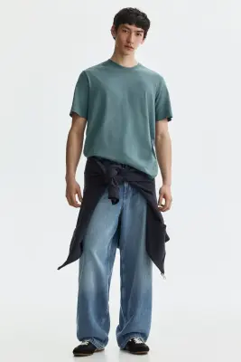 T-shirt Regular Fit - Bleu canard — photo 2