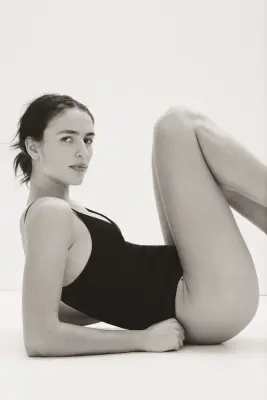 Body string paddé Seamless - Noir — photo 2