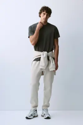 Pantalon jogger de sport Regular Fit DryMove™ - Taupe clair — photo 2