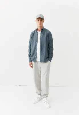La chemise en flanelle - Bleu-gris — photo 3