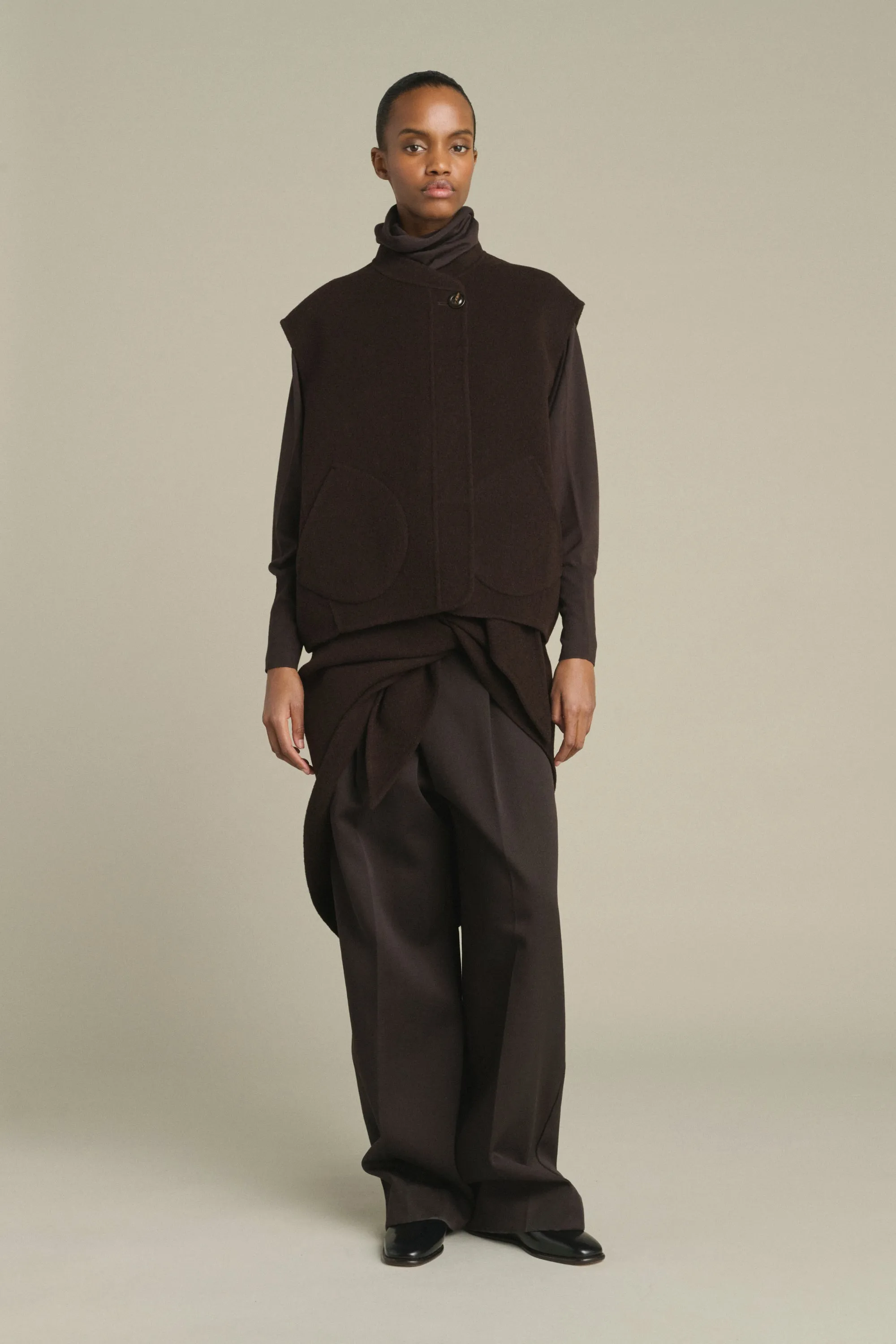 BLOUSON ADELINE MARRON FONCÉ