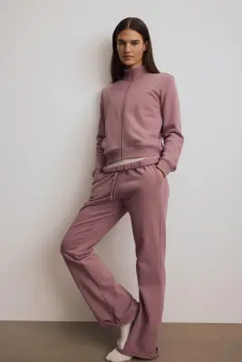 Veste de survêtement Slim Fit - Rose antique — photo 2