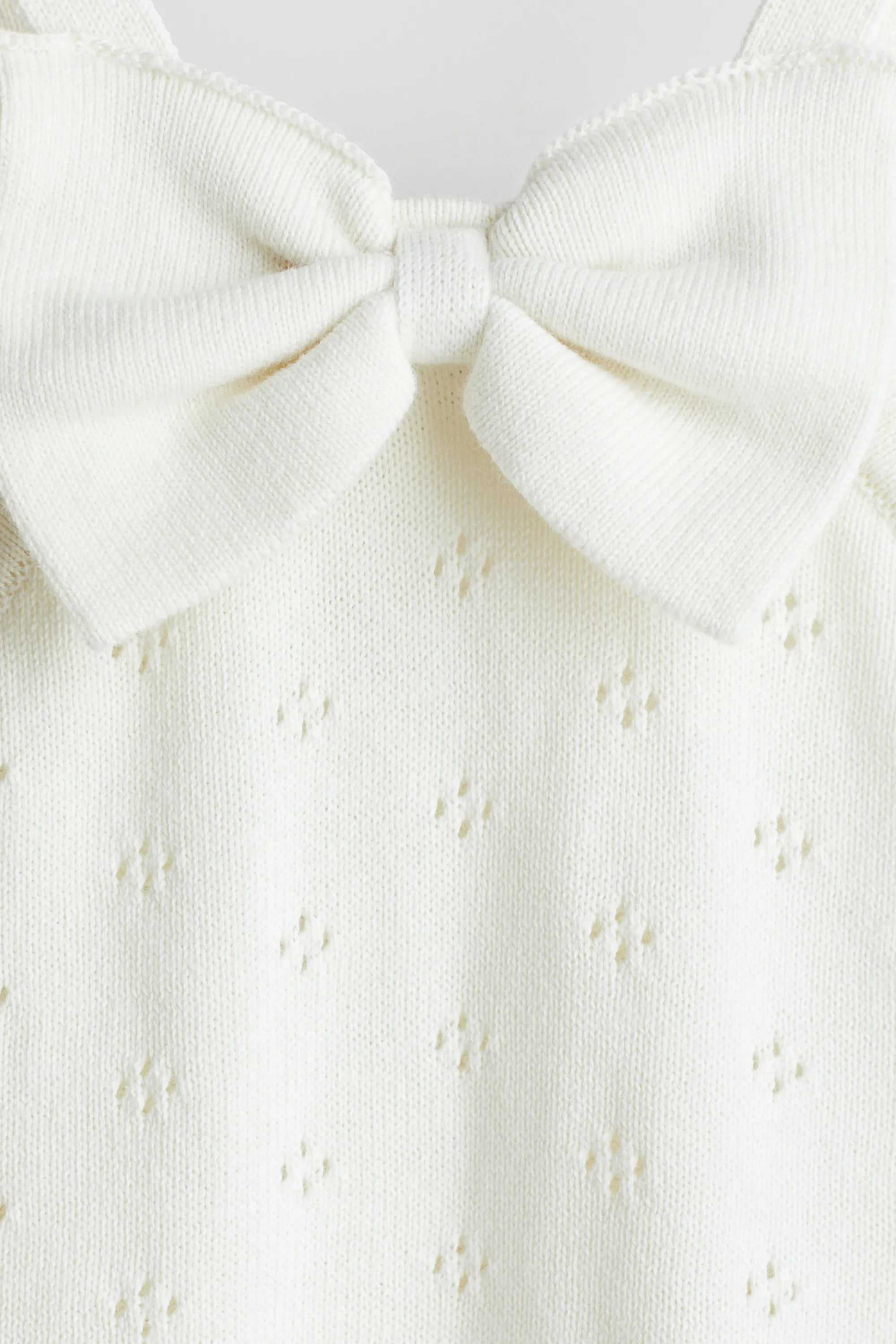 Robe en pointelle de coton - Blanc