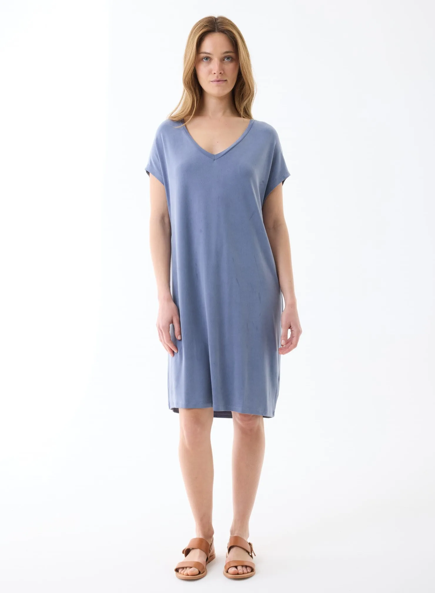 Robe en cupro et élasthanne