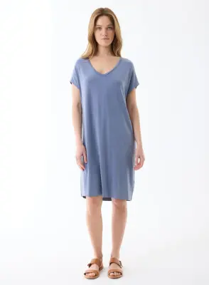 Robe en cupro et élasthanne
