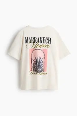 T-shirt imprimé - Crème/Marrakech — photo 4