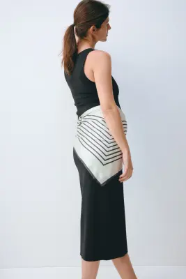 MAMA Robe avec foulard - Noir — photo 2