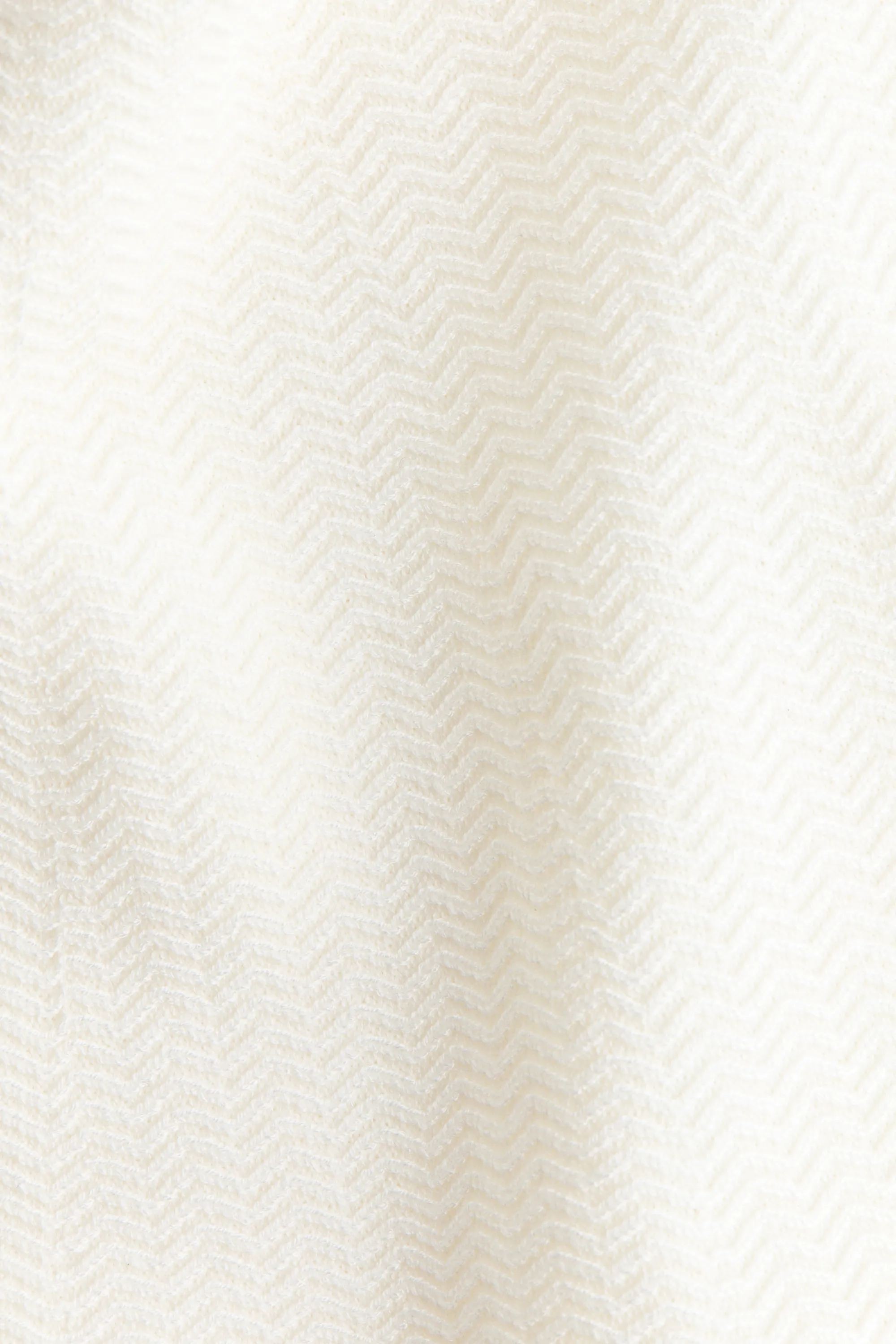 Robe en maille avec jupe évasée - Crème