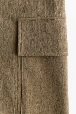 Pantalon ballon avec détails à nouer - Vert kaki — photo 4