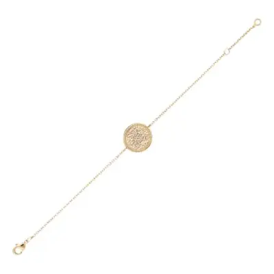 Bracelet plaqué or avec une médaille 605545