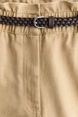 Pantalon barrel avec ceinture - Beige — photo 4