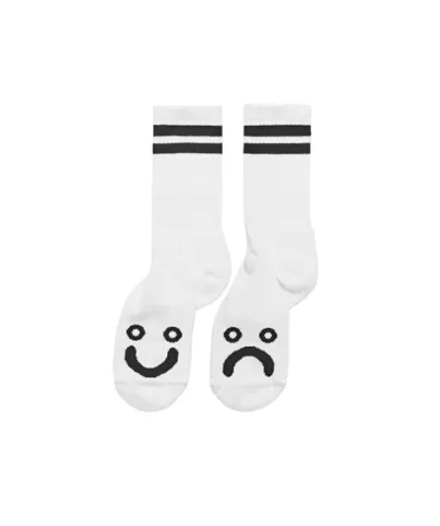 Chaussettes Polar rib socks happy sad – white