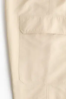 Pantalon cargo oversize - Beige clair — photo 4