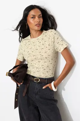 T-shirt pointelle Femme — photo 2