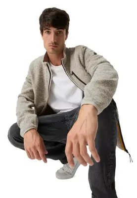 CAMEL ACTIVE VESTE SWEAT doublée polaire Beige — photo 4