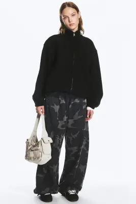 Veste zippée molletonnée - Noir — photo 1