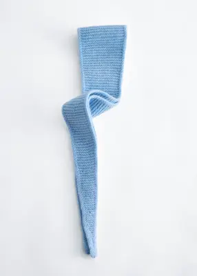 Écharpe en laine à point mousse - Bleu clair — photo 1