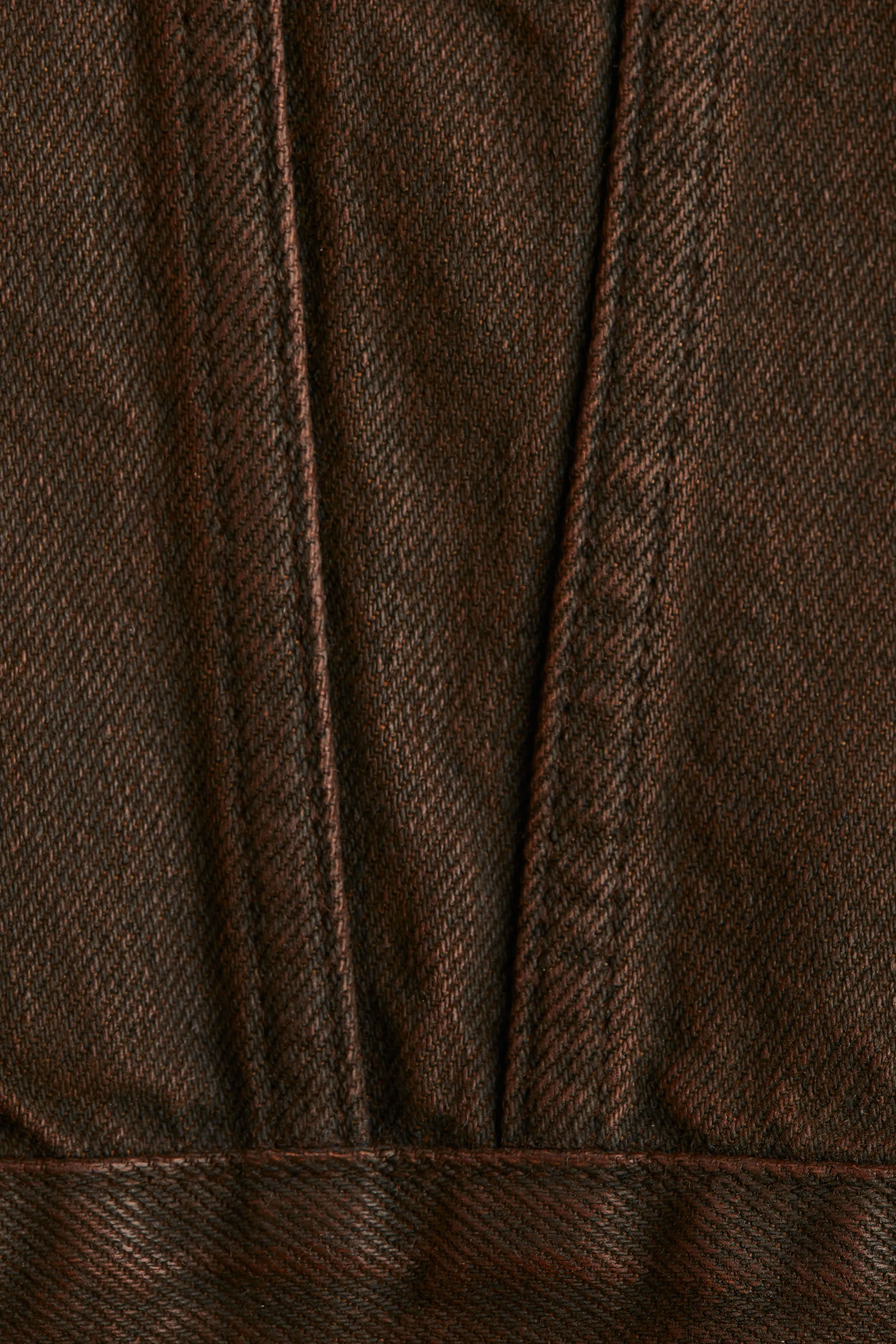 Veste en denim enduit - Marron foncé