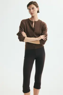 Gilet en maille fine - Marron chiné — photo 1